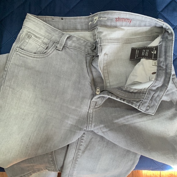 7 For All Mankind Roxanne Skinny Jeans Size 25-no stretch. And gray Size 14 - Picture 3 of 5